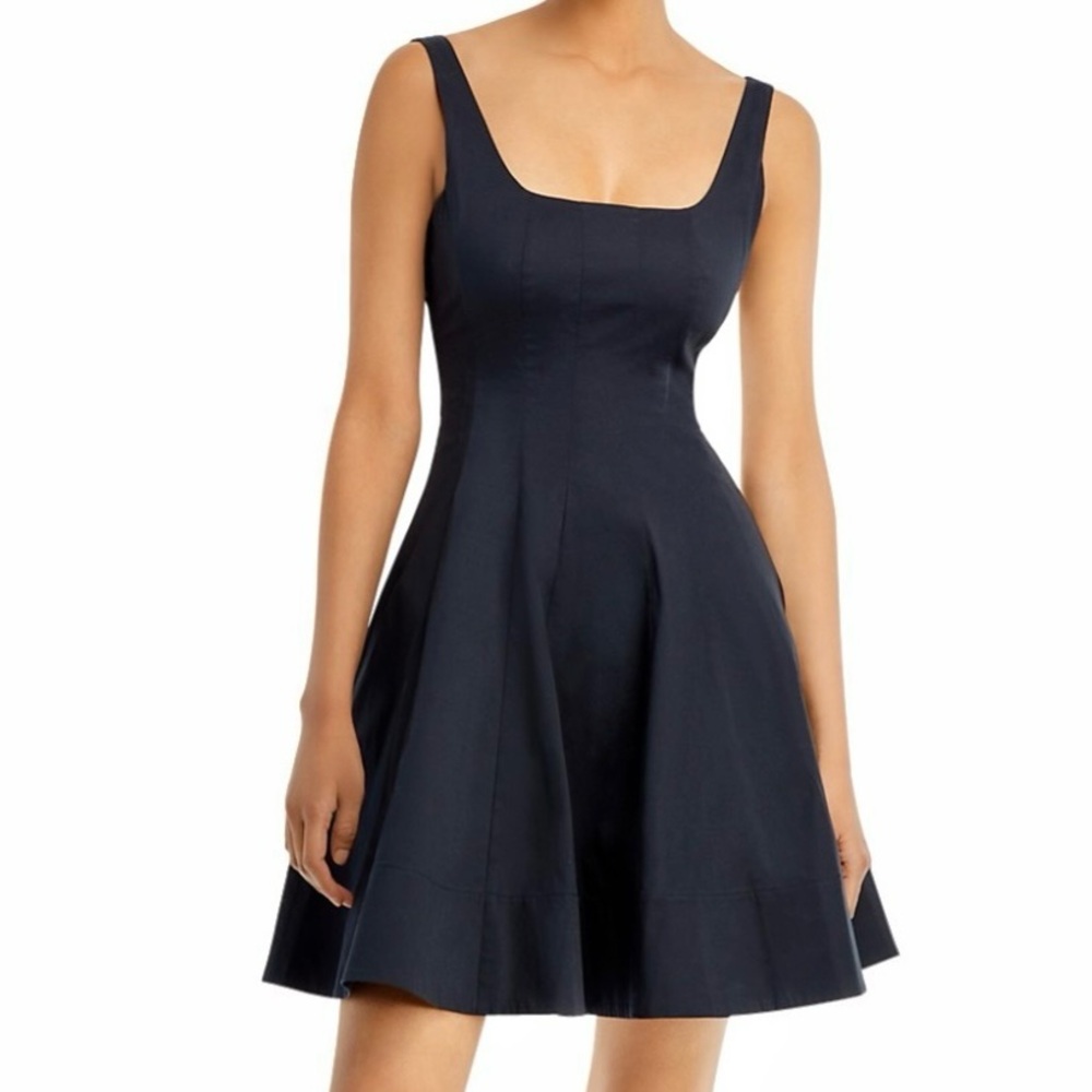 πΊπHPππΊ NWT Staud Mini Wells Dress Black - Picture 2 of 16